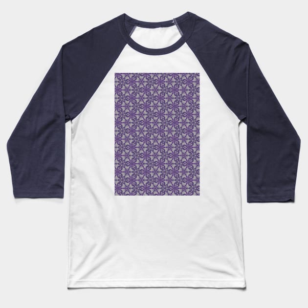 Lilac Crystals Baseball T-Shirt by AmyMinori